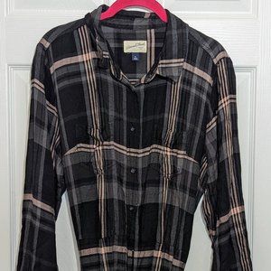 Universal Thread (Target) Women's Green & Black Plaid Shirt dress, XL